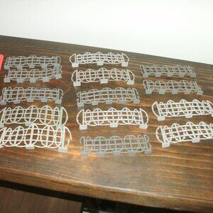 Set 14 ~ Barbed Wire Gray Plastic Toy Soldier Fence Pieces 4” Each Military Army